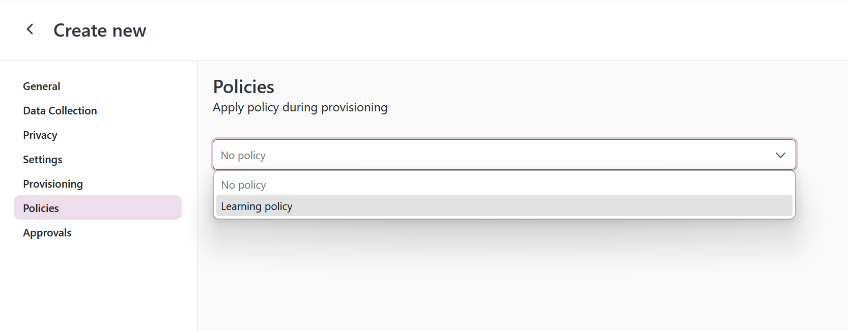 Learning Teams Template Policies