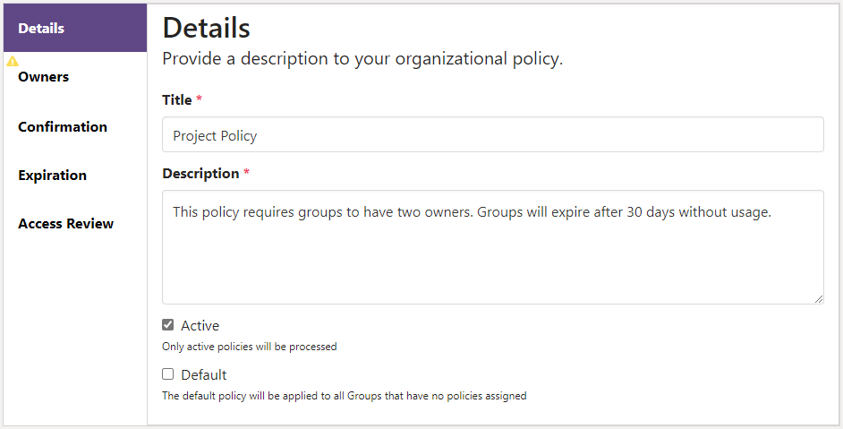 project teams policy