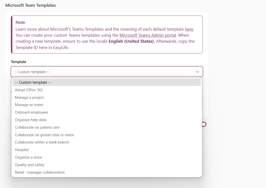 Microsoft Teams Template