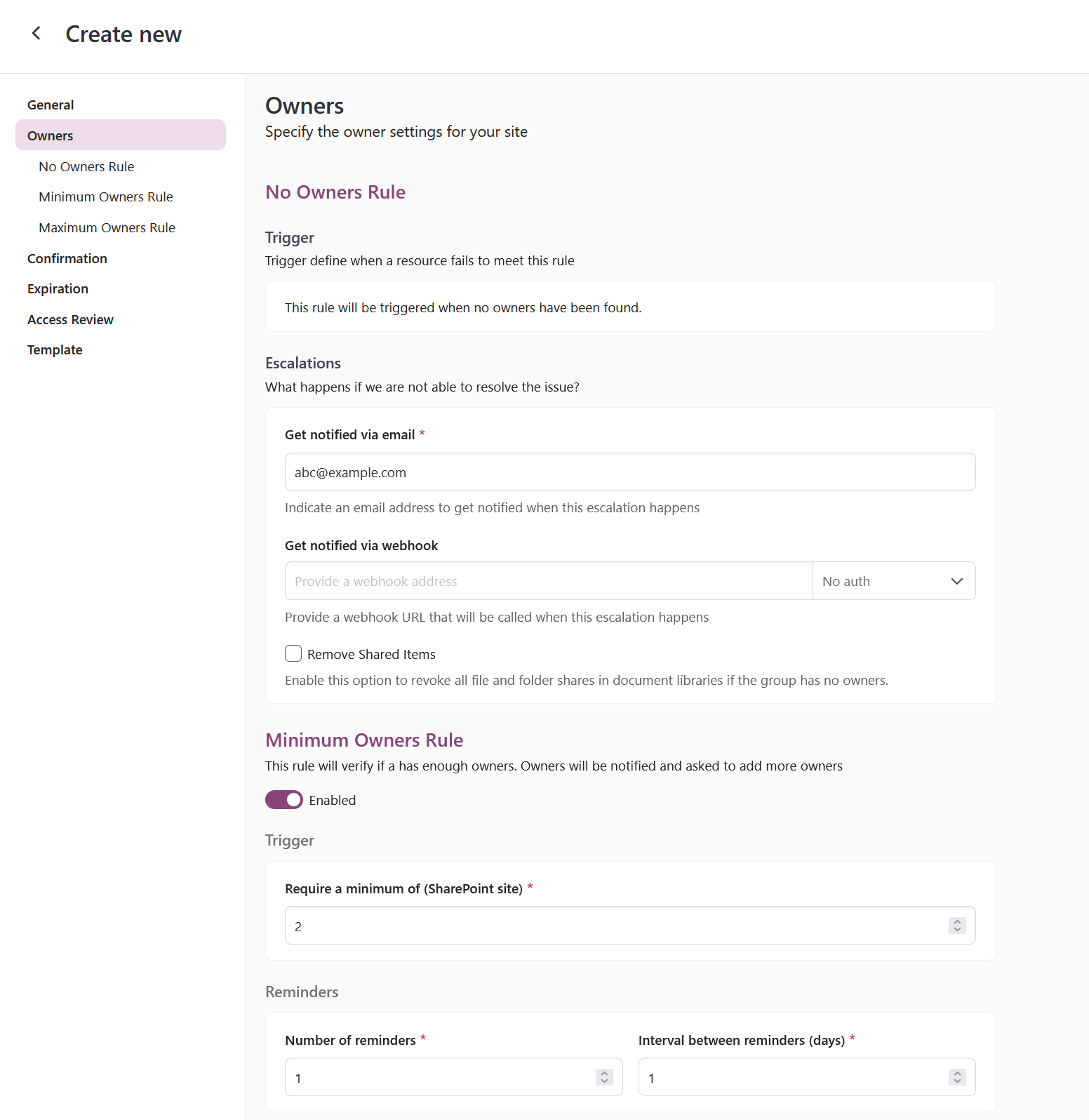 learning SharePoint owners policy